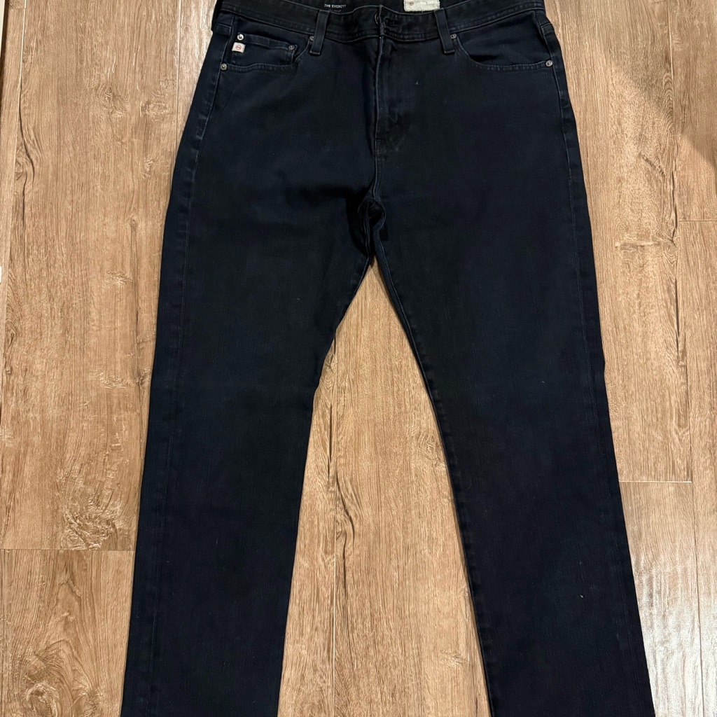 Ag âEverettâ Slim Straight Jeans In Black